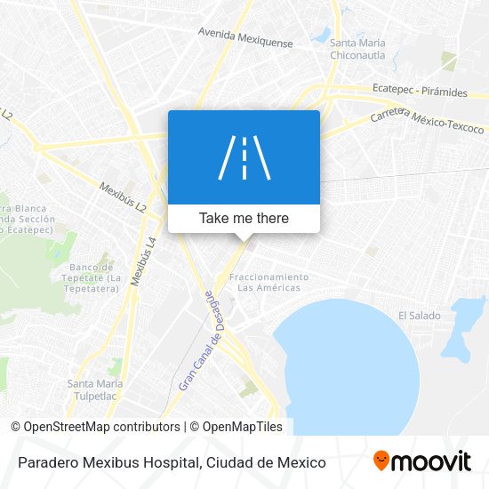 Paradero Mexibus Hospital map