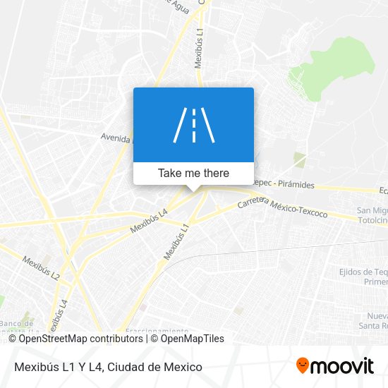 Mexibús L1 Y L4 map