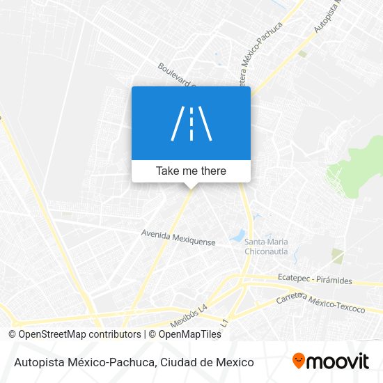 Autopista México-Pachuca map