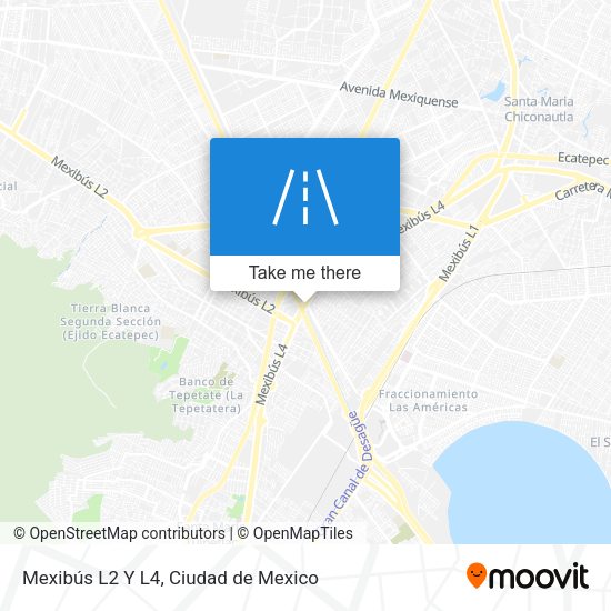 Mexibús L2 Y L4 map