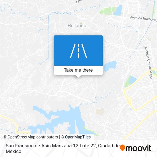 San Fransico de Asís Manzana 12 Lote 22 map