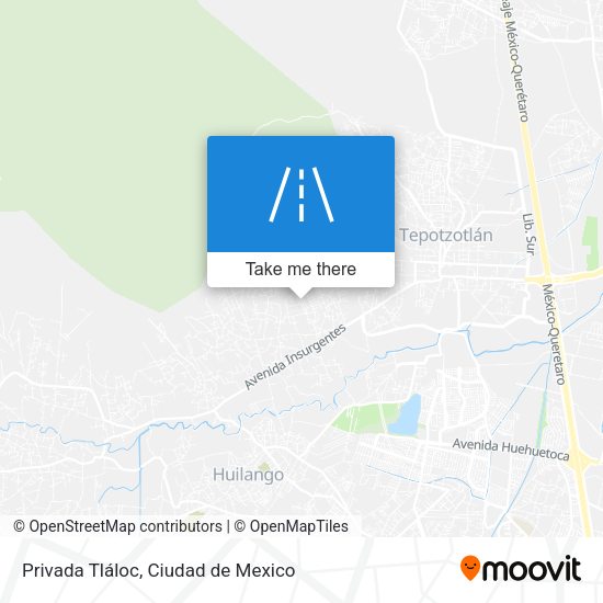 Mapa de Privada Tláloc