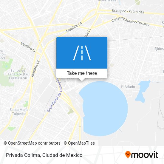 Mapa de Privada Colima