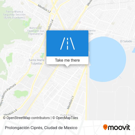 Prolongación Ciprés map