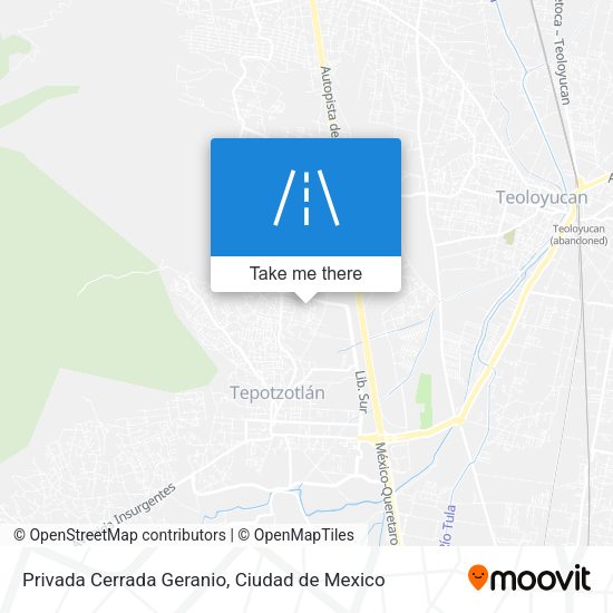Privada Cerrada Geranio map