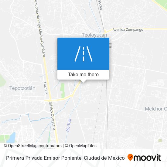 Primera Privada Emisor Poniente map