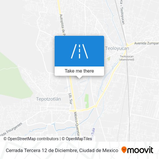 Cerrada Tercera 12 de Diciembre map