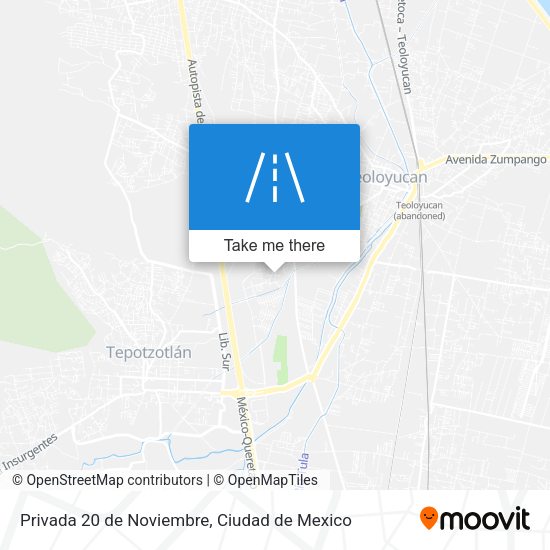 Mapa de Privada 20 de Noviembre