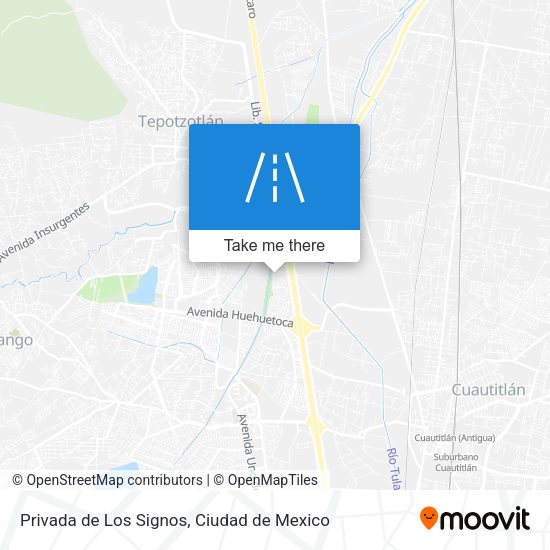Privada de Los Signos map