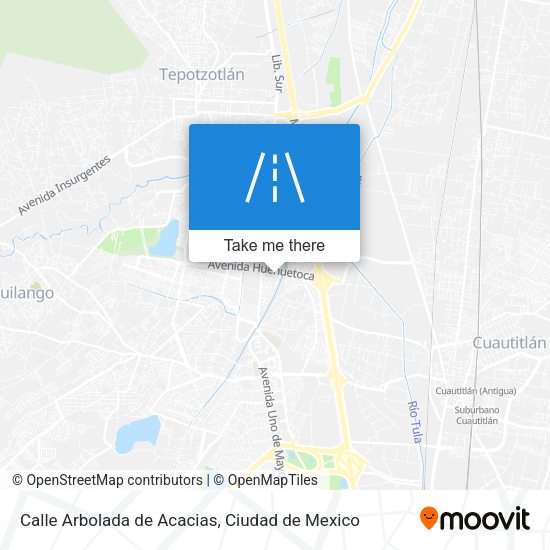 Mapa de Calle Arbolada de Acacias