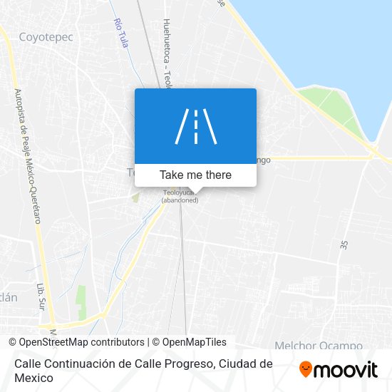 Mapa de Calle Continuación de Calle Progreso