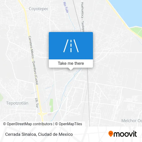 Cerrada Sinaloa map