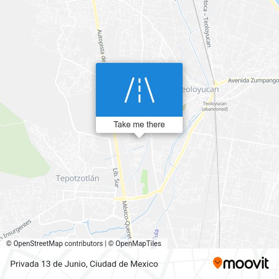 Privada 13 de Junio map