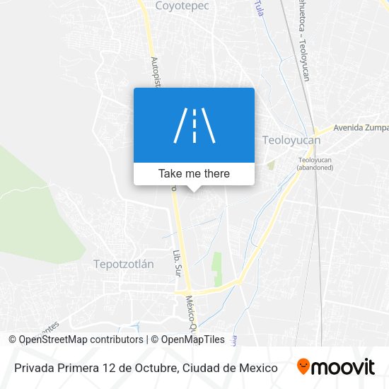 Privada Primera 12 de Octubre map