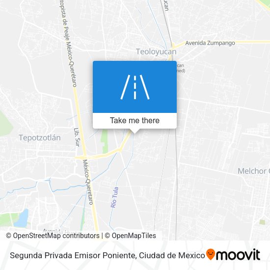 Segunda Privada Emisor Poniente map