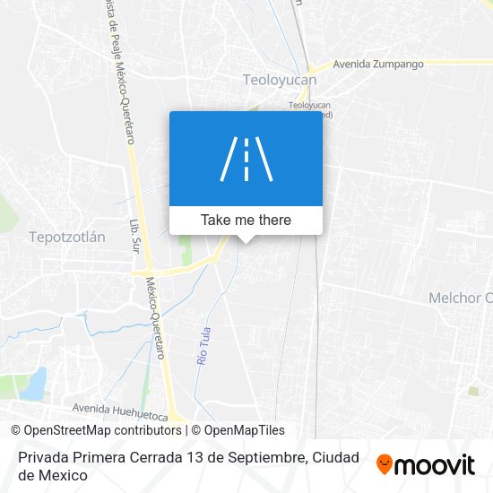 Privada Primera Cerrada 13 de Septiembre map