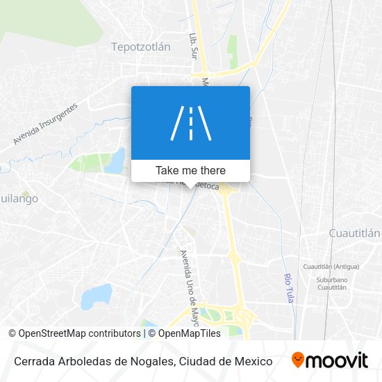 Mapa de Cerrada Arboledas de Nogales