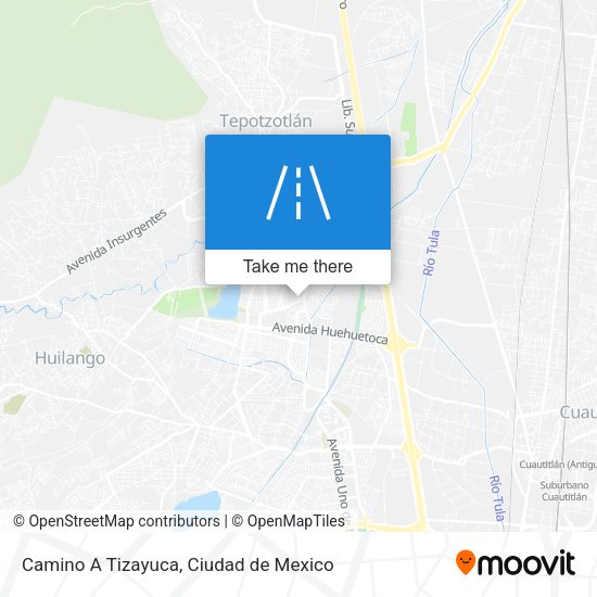 Camino A Tizayuca map