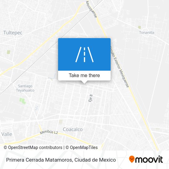 Mapa de Primera Cerrada Matamoros