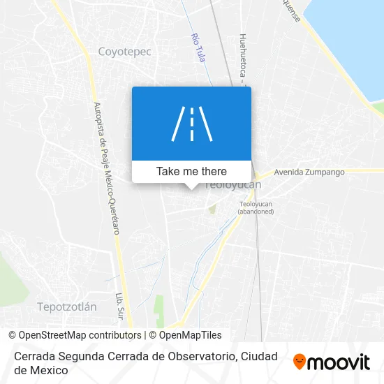 Cerrada Segunda Cerrada de Observatorio map