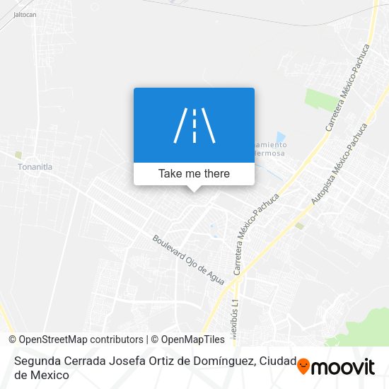 Segunda Cerrada Josefa Ortiz de Domínguez map
