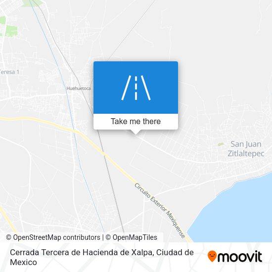 Cerrada Tercera de Hacienda de Xalpa map