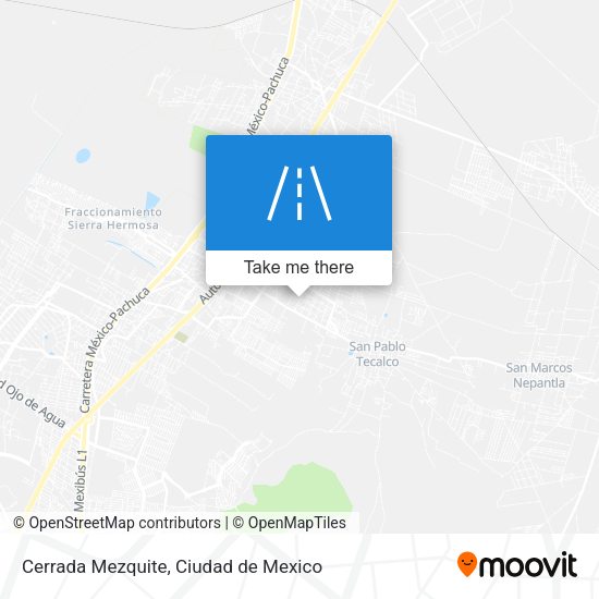 Cerrada Mezquite map