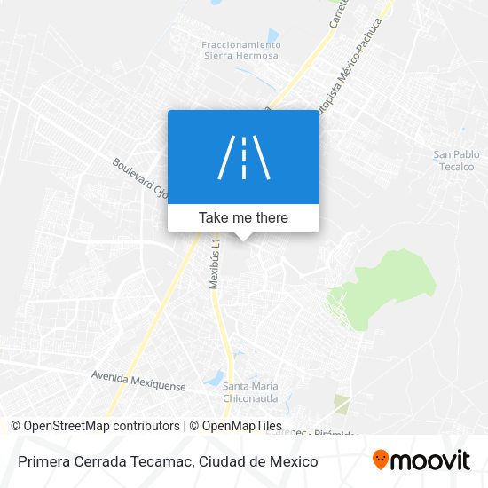 Primera Cerrada Tecamac map