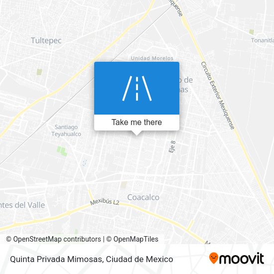 Quinta Privada Mimosas map