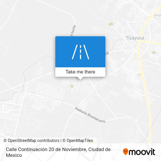 Calle Continuación 20 de Noviembre map
