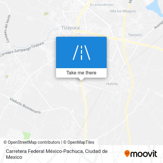 Carretera Federal México-Pachuca map