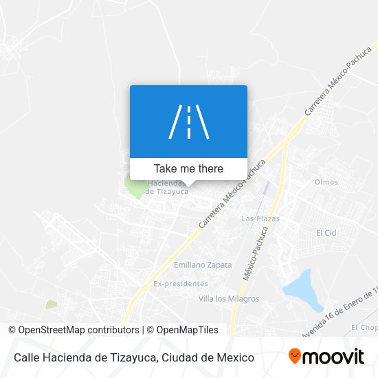 Calle Hacienda de Tizayuca map