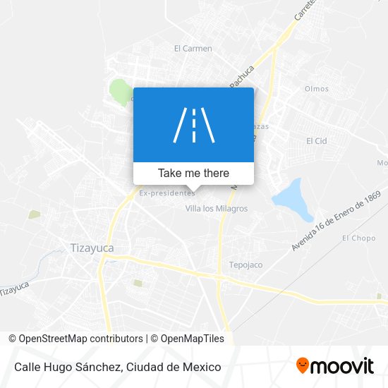 Calle Hugo Sánchez map