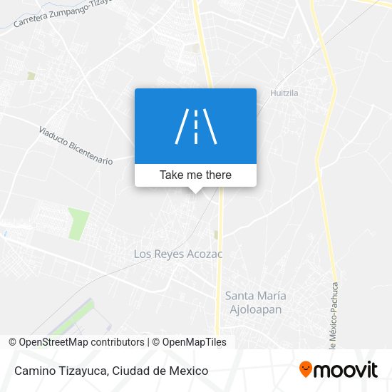 Camino Tizayuca map