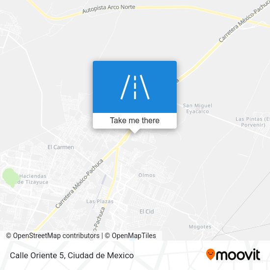Mapa de Calle Oriente 5