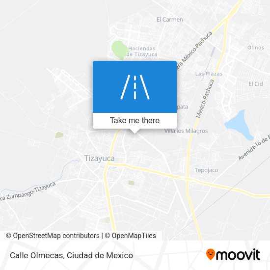 Calle Olmecas map