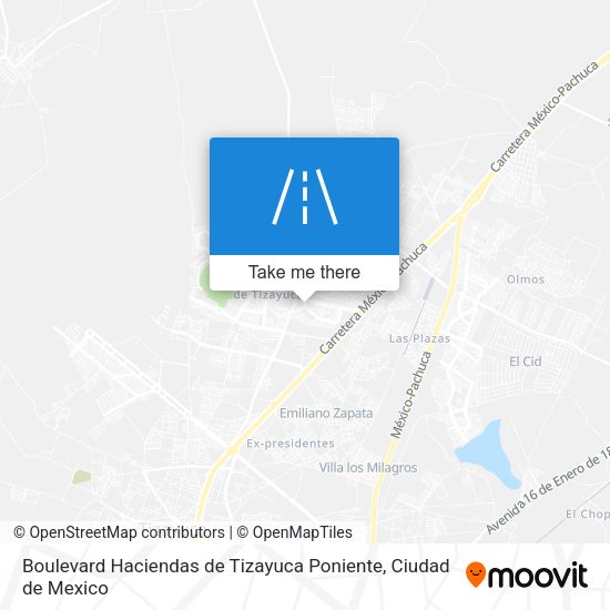 Mapa de Boulevard Haciendas de Tizayuca Poniente