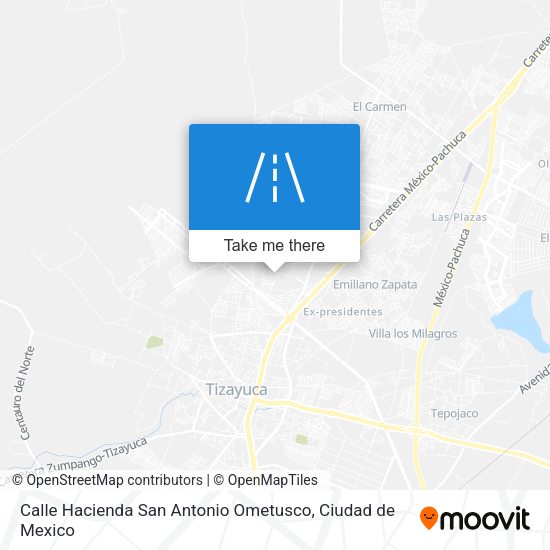 Mapa de Calle Hacienda San Antonio Ometusco