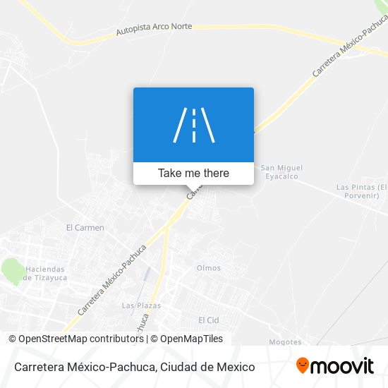 Carretera México-Pachuca map