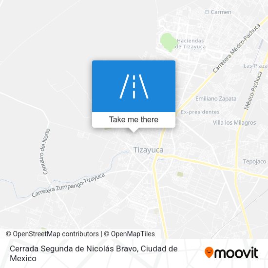 Mapa de Cerrada Segunda de Nicolás Bravo