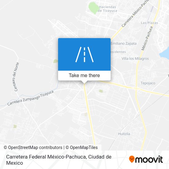 Carretera Federal México-Pachuca map