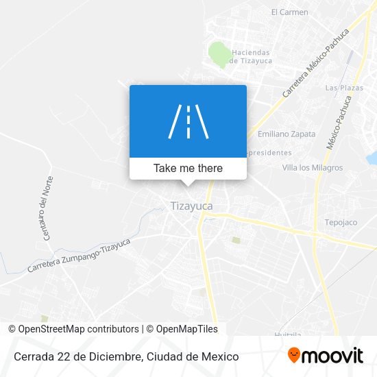 Cerrada 22 de Diciembre map
