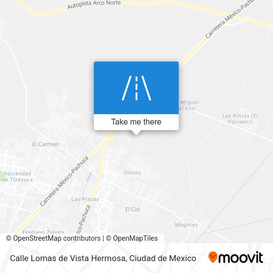 Mapa de Calle Lomas de Vista Hermosa