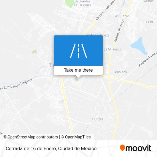 Mapa de Cerrada de 16 de Enero