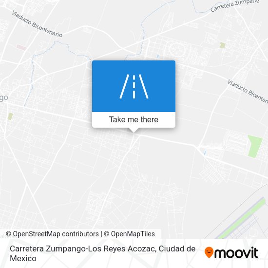 Mapa de Carretera Zumpango-Los Reyes Acozac