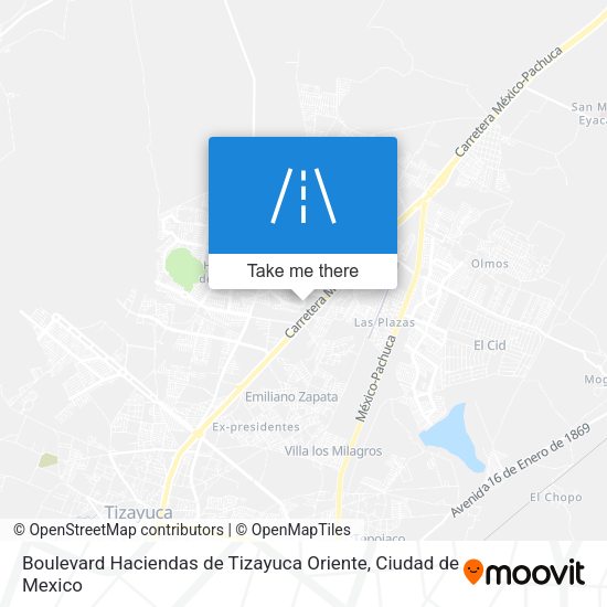 Boulevard Haciendas de Tizayuca Oriente map