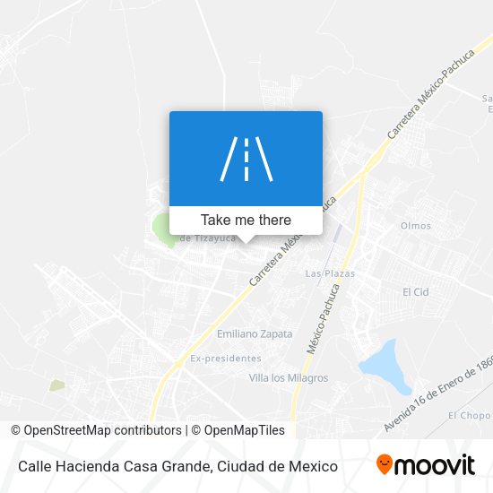 Mapa de Calle Hacienda Casa Grande
