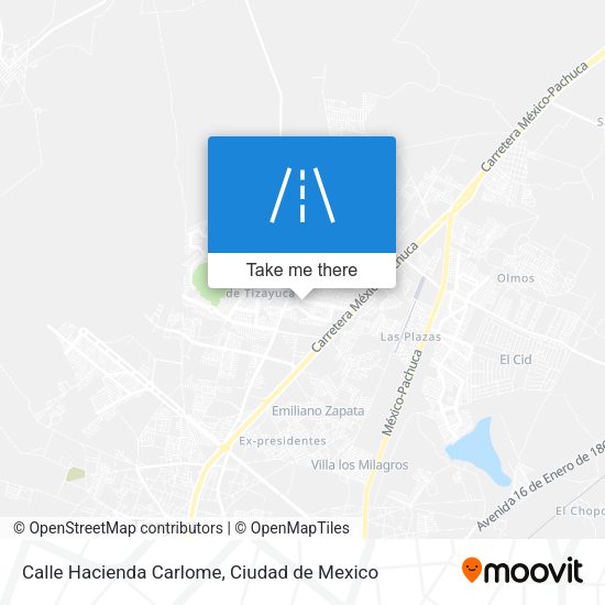 Mapa de Calle Hacienda Carlome