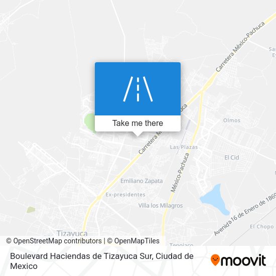 Mapa de Boulevard Haciendas de Tizayuca Sur