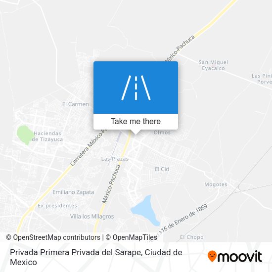 Mapa de Privada Primera Privada del Sarape